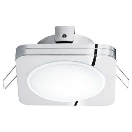 Pineda 1 spot carré 82mm IP44 chrome-
