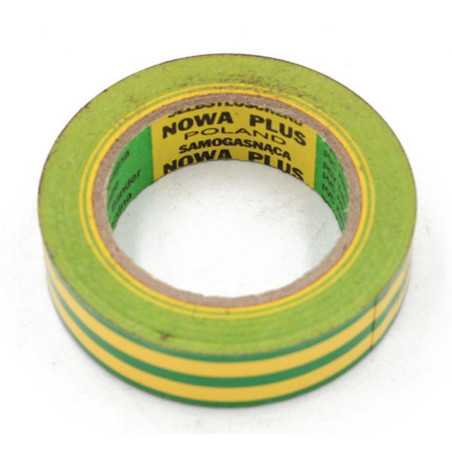Isolant electrique vert/jaune 15mmx10m