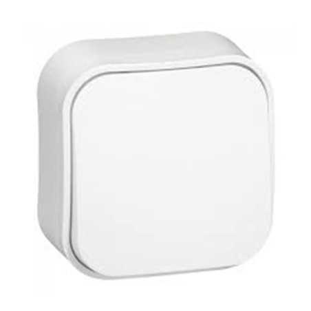 Interrupteur 6A bouton poussoir blanc FORIX
