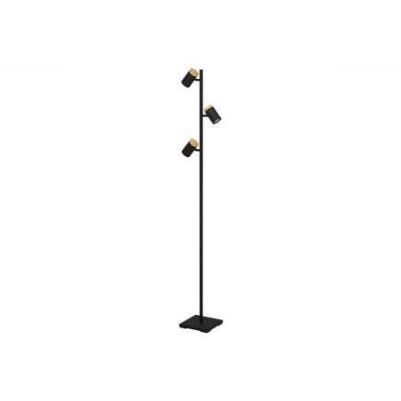 CARTAGENA Lampe sur pied noir/bois marron GU10&nbsp;&nbsp; 3X4,5W 3X345lm h1625