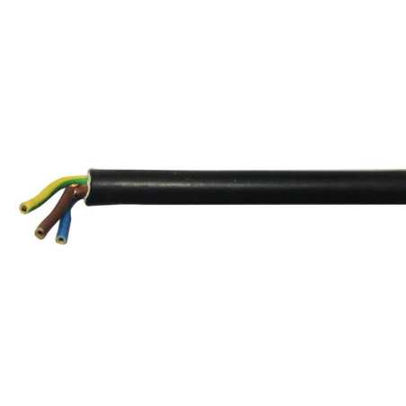 Câble souple noir VVF 3G1.5mm² *
