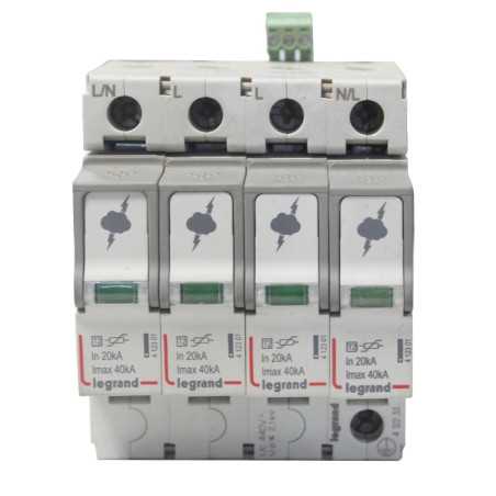 Parafoudre basse tension type T2 Imax 40kA 4P 440 V