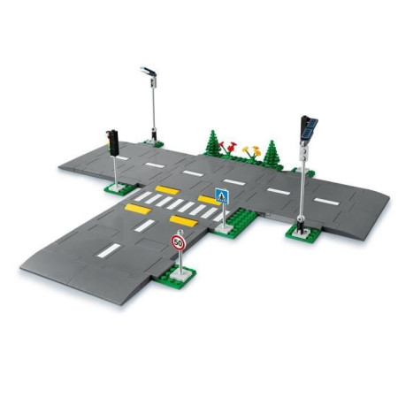  Jeu construction ville avec panneaux et rou