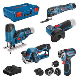 Kit Bosch Pro KIT 5 OUTILS : GSR/GOP/GHO/GWS/GST + 2 batteries 2