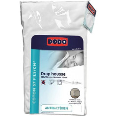Drap housse DODO - 140x190 cm - Coton - Coutil 32 cm - Blanc Drap housse DODO - 140x190 cm - Coton - Coutil 32 cm - Blanc