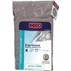 DRAP HOUSSE DODO - ANTIBACTERIENS - TAUPE - 90X190 cm - Bonnet 32 cm DRAP HOUSSE DODO - ANTIBACTERIENS - TAUPE - 90X190 cm - Bonnet 32 cm