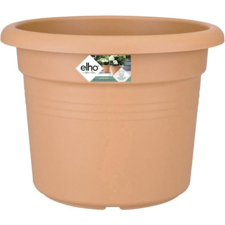 ELHO Pot de fleurs Rond GREEN BASICS - Plastique - Ø38,8 x H30 cm - Terre cuite doux
