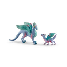 Coffret de Jouets Figurine Dragon Fleuri Avec son Petit - Figurines Maman Ailée Fleur Coffret de Jouets Figurine Dragon Fleuri Avec son Petit - Figurines Maman Ailée Fleur