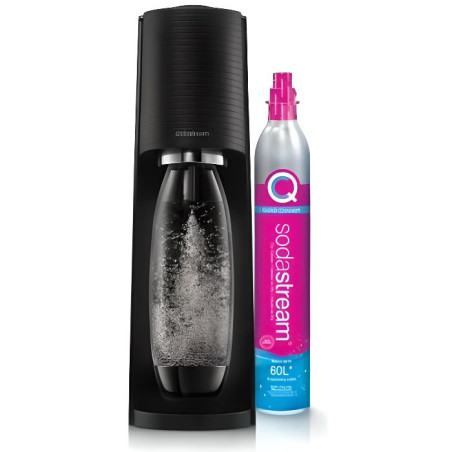 Machine a soda et eau gazeuse Sodastream TERRA Noire + 1 bouteille compatible Lave Vaisselle