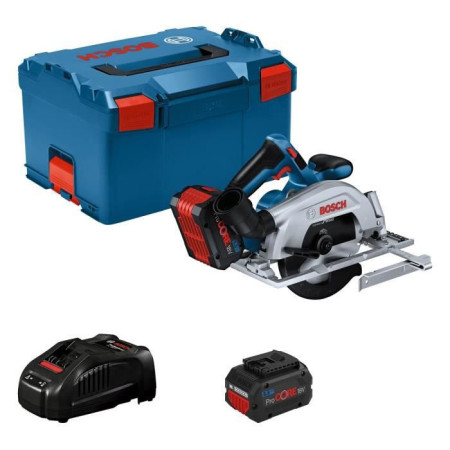 Scie circulaire Bosch Professional GKS 18V-57-2 + 2 batteries ProCORE 18V 5.5Ah + Cha
