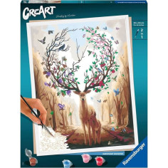 CreArt Magic deer 30x40 cm - Série B - Peinture par numéros - Des 12 ans - Ravensburger - 00020273 CreArt Magic deer 30x40 cm - Série B - Peinture par numéros - Des 12 ans - Ravensburger - 00020273
