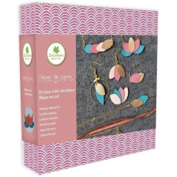 Boîte a bijoux en cuir rose pour enfant - Sycomore