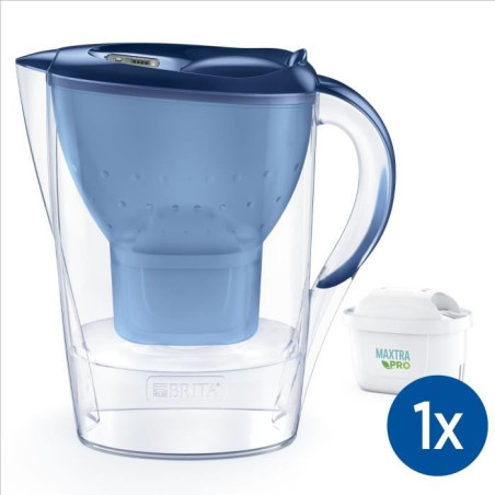 BRITA - Carafe filtrante - MAXTRA - Marella bleue x1 cartouche Pure Performance