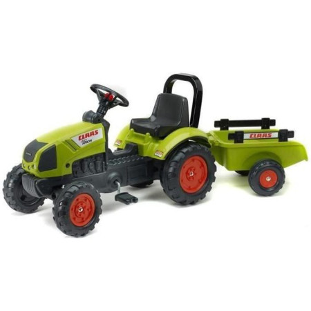 Tracteur a pédales - FALK - Claas avec remorque - Des 2 ans -100% Fabriqué en France