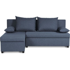 Canapé d'angle réversible Tissu Bleu L 192 x P 143 x H 79 cm JOSS - Fabriqué en Ukraine Canapé d'angle réversible Tissu Bleu L 192 x P 143 x H 79 cm JOSS - Fabriqué en Ukraine