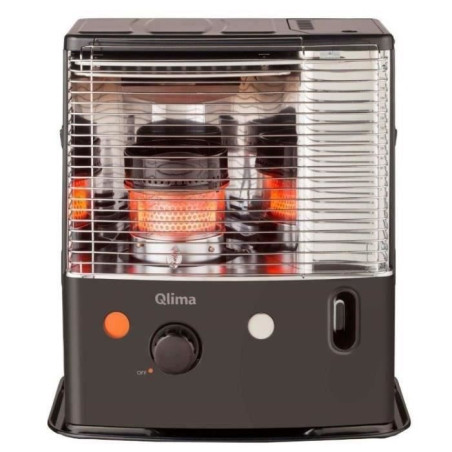QLIMA R7224-SC - 2400 watts - Poele a pétrole a meche - jusqu'a 85 m3 - Detecteur CO² - Réservoir 4,2 litres