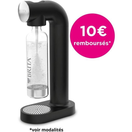 Machine a soda BRITA - SodaONE Noire - 1 Bouteille 1L et 1 Cylindre de CO2 inclus