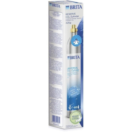 Cylindre CO2 de réserve BRITA pour machines a eau pétillante - Blanc - Gazéifie jusqu