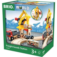 Brio World Grue de Chargement de Marchandises - Accessoire pour circuit de train en b