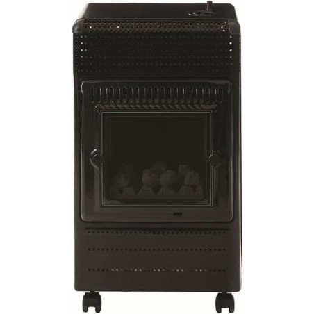 Favex Recommandé par Butagaz -Ektor Fire -3400 Watts -Chauffage d'appoint gaz Butane -Infrableu - Flammes apparentes - 3 puissa