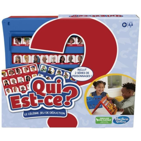 Qui est-ce&nbsp;? classique, jeu de plateau pour enfants a partir de 6&nbsp;ans, 2&nbsp;joueurs