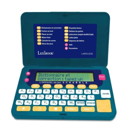 Lexibook - Dictionnaire électronique officiel du Scrabble - Format Ergonomique - Large Touches - A piles - Nouvelle Edition FISF