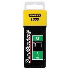 Agrafes 8 mm type G boîte de 1000 - STANLEY - 1-TRA705T