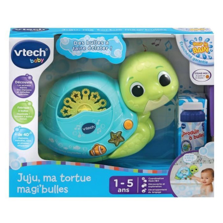 Tortue musicale VTECH JUJU MA TORTUE MAGI BULLES pour bébé de 1 a 5 ans