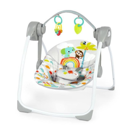 BRIGHT STARTS Balancelle bébé électrique compacte  Animaux