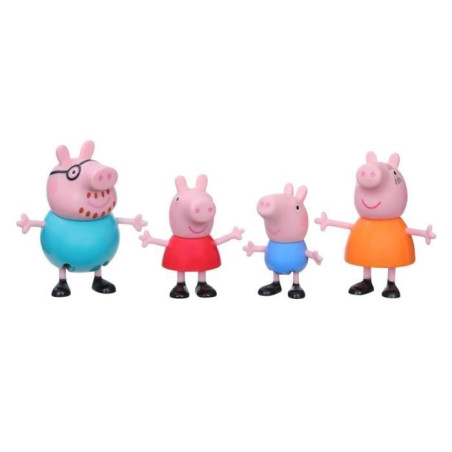 Peppa Pig, Peppa a l'aventure, Peppa et sa famille, pack de 4 figurines, des 3 ans