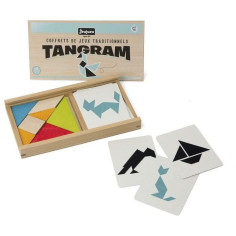 Jeu de tangram en bois - JEUJURA - 8144 - Coffret en bois - 7 pieces - 30 modeles Jeu de tangram en bois - JEUJURA - 8144 - Coffret en bois - 7 pieces - 30 modeles