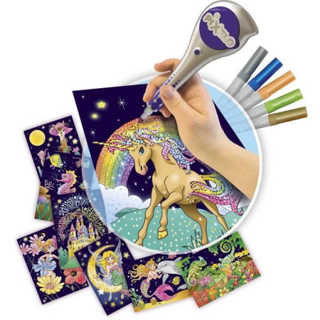 Stylo électronique Pixelo Metallic - LANSAY - Loisir Créatif - Motifs pointillés méta