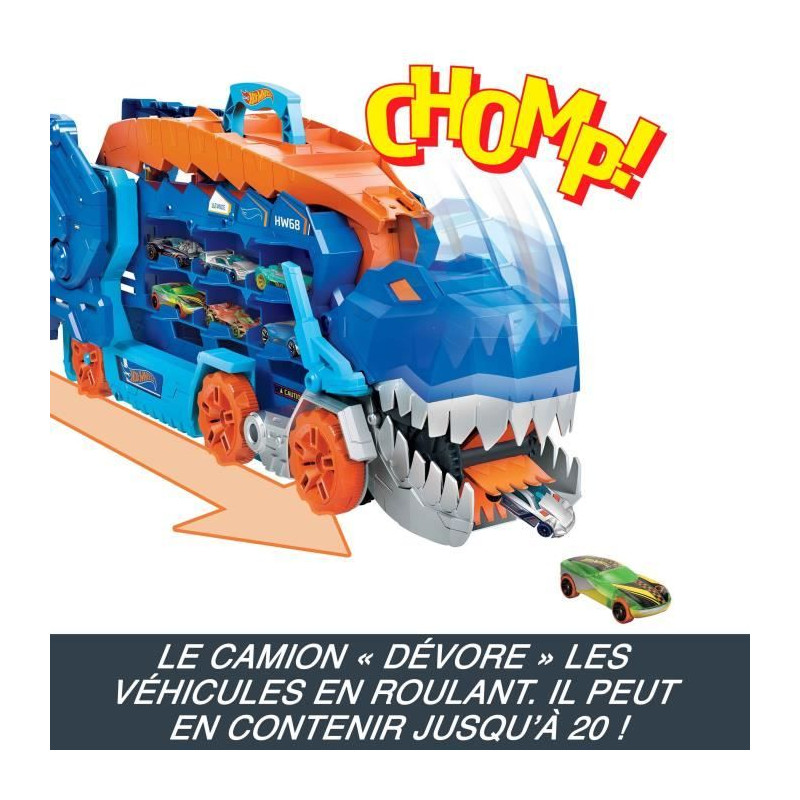 Hot Wheels Méga Transporteur - Camion Pour 50 Voitures, Jouet Enfant GWT37