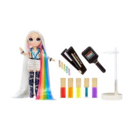 Rainbow High Hair Studio|Studio de coiffure - 1 poupée 27 cm + produits de coloration