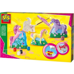 SES CREATIVE - Moulage et peinture - 3 chevaux - a partir de 5 ans - Mixte - Plâtre e
