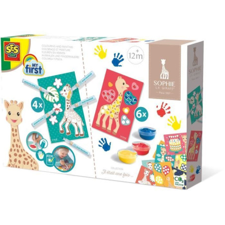 Coloriage et peinture - SES CREATIVE - Hobby 1 - 4 - Sophie la girafe - Activité créative et éducative - Idée cadeau - Des 1 an