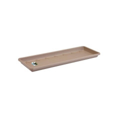 Soucoupe Barcelona Balconniere 50 - ELHO - Taupe - Plastique - Rond Soucoupe Barcelona Balconniere 50 - ELHO - Taupe - Plastique - Rond