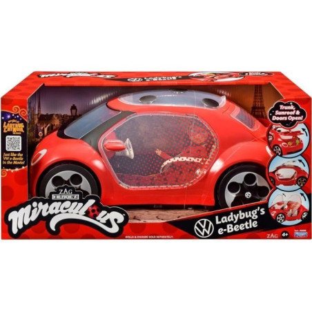 Bandai – Voiture Miraculous Ladybug - Volkswagen e-Beetle de Ladybug – Film Miraculous - P50669