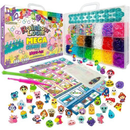 Kit de fabrication de bracelets Rainbow Loom - Métier a tisser avec 5600 élastiques