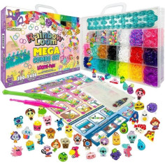 Kit de fabrication de bracelets Rainbow Loom - Métier a tisser avec 5600 élastiques