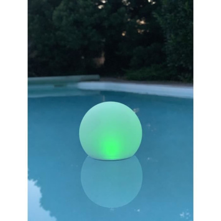 Boule solaire multicolore étanche 30 cm avec télécommande