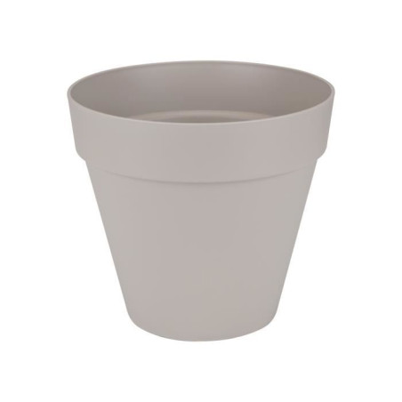 ELHO Pot de fleurs rond Loft Urban - Ø 19.3 x 17.5 cm - Gris chaud