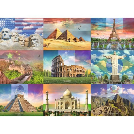 Puzzle Enfant 200 p XXL - Les monuments du monde - Ravensburger - Architecture et mon