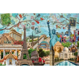 Puzzle 5000 pieces Carte Postale des Monuments