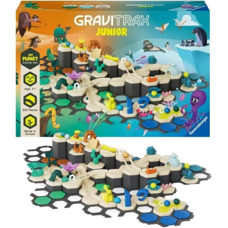 Gravitrax Junior - Starter Set XXL My Planet 184 pieces - Circuit de billes - Jeu de