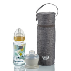 Porte biberon THERMOBABY - isotherme - gris chiné Porte biberon THERMOBABY - isotherme - gris chiné