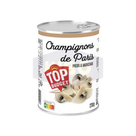 Champignons de paris pieds et morceaux 230g