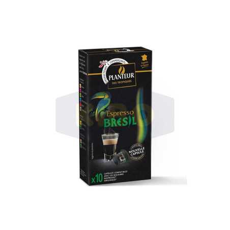 Café espresso brésil 10 capsules 52g