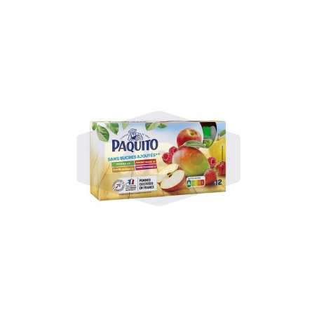 Compotes multi variétés en gourde sans sucres ajoutés 12x90g