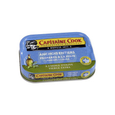 CAPITAINE COOK Anchois entier à l'huile d'olive vierge extra 66g Antananarivo Madagascar